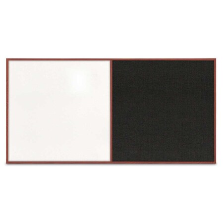United Visual Products Enclosed Corkboard, 3 Door, 96"x48", 4" Fra, UV3413-WHITE-DRKSPR UV3413-WHITE-DRKSPR